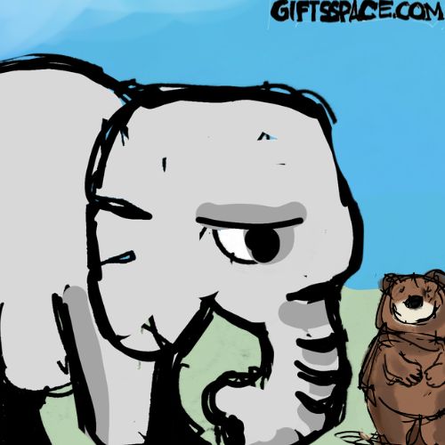 elephant and the bear friends