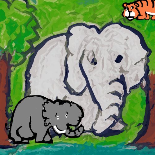 elephants and the tiger
