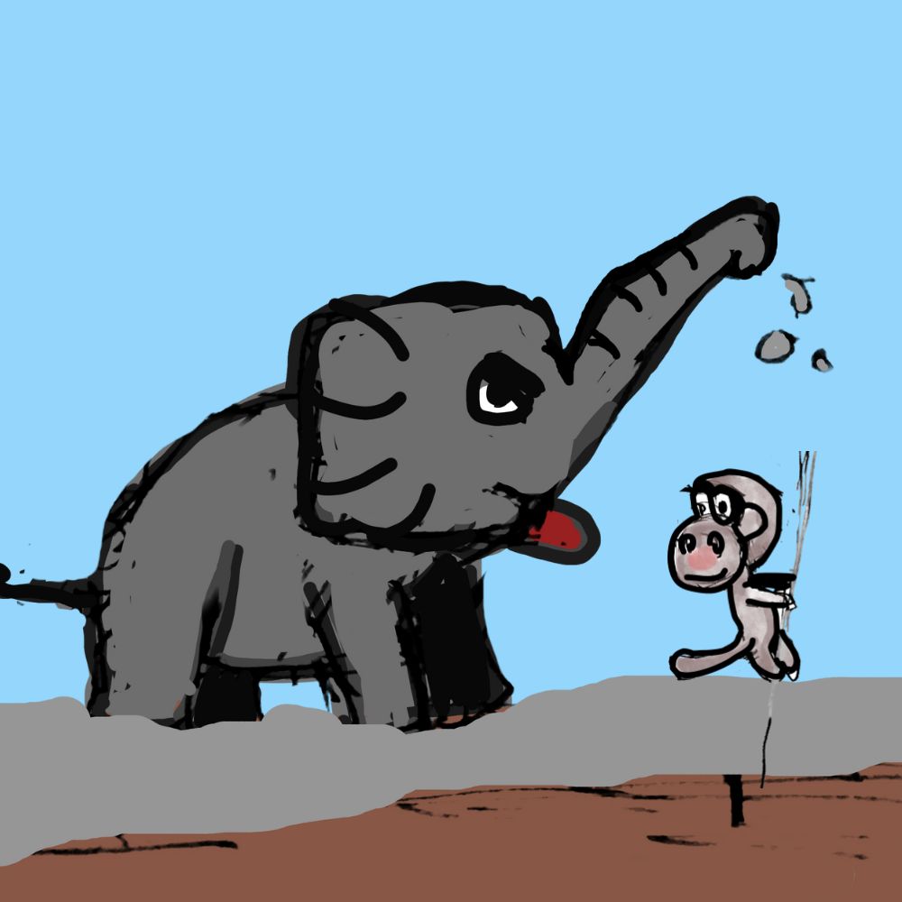 elephant shower bath