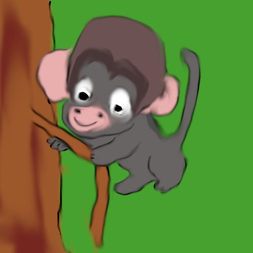 monkey eating banana cartoon, proposal
