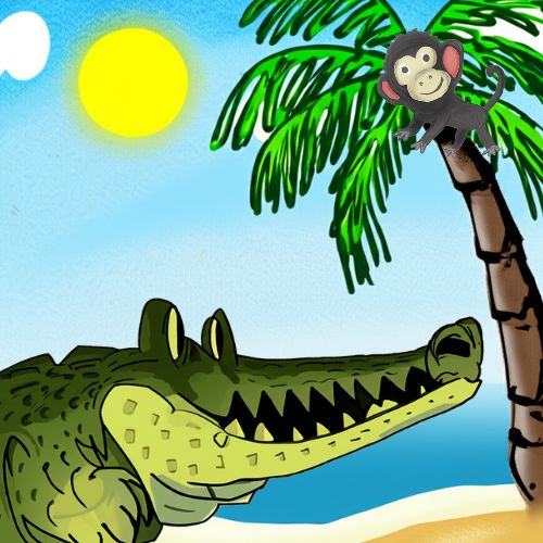 crocodile and the monkey