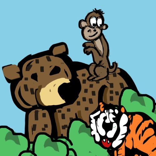 A whimsical cartoon illustration titled "The Wild