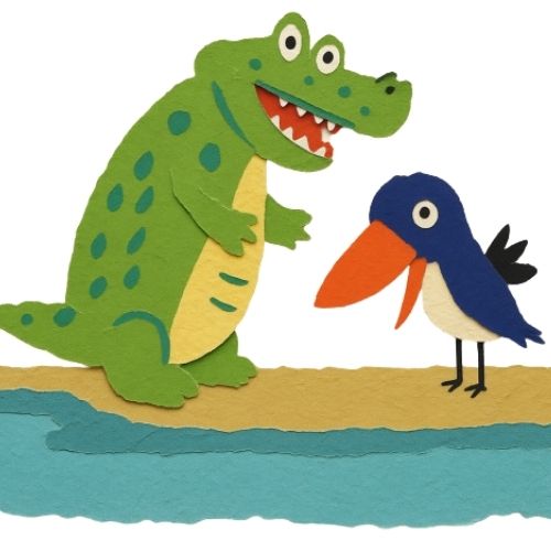 crocodile and the blue bird talking cartoon