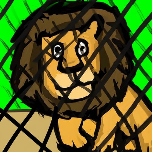 lion trapped