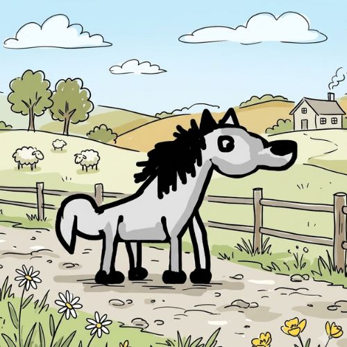 a baby horse on the countryside