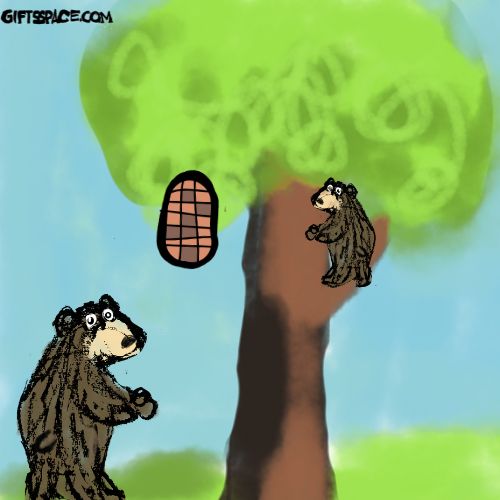 A Honeycomb Adventure Of A Baby Bear