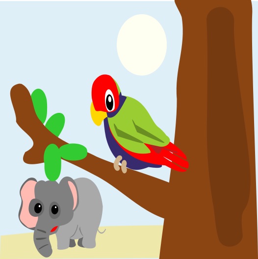 parrot and the elephant