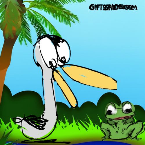 Perry the Pelican and Finley the Frog