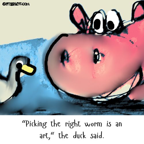 duck and the hippo having a good time