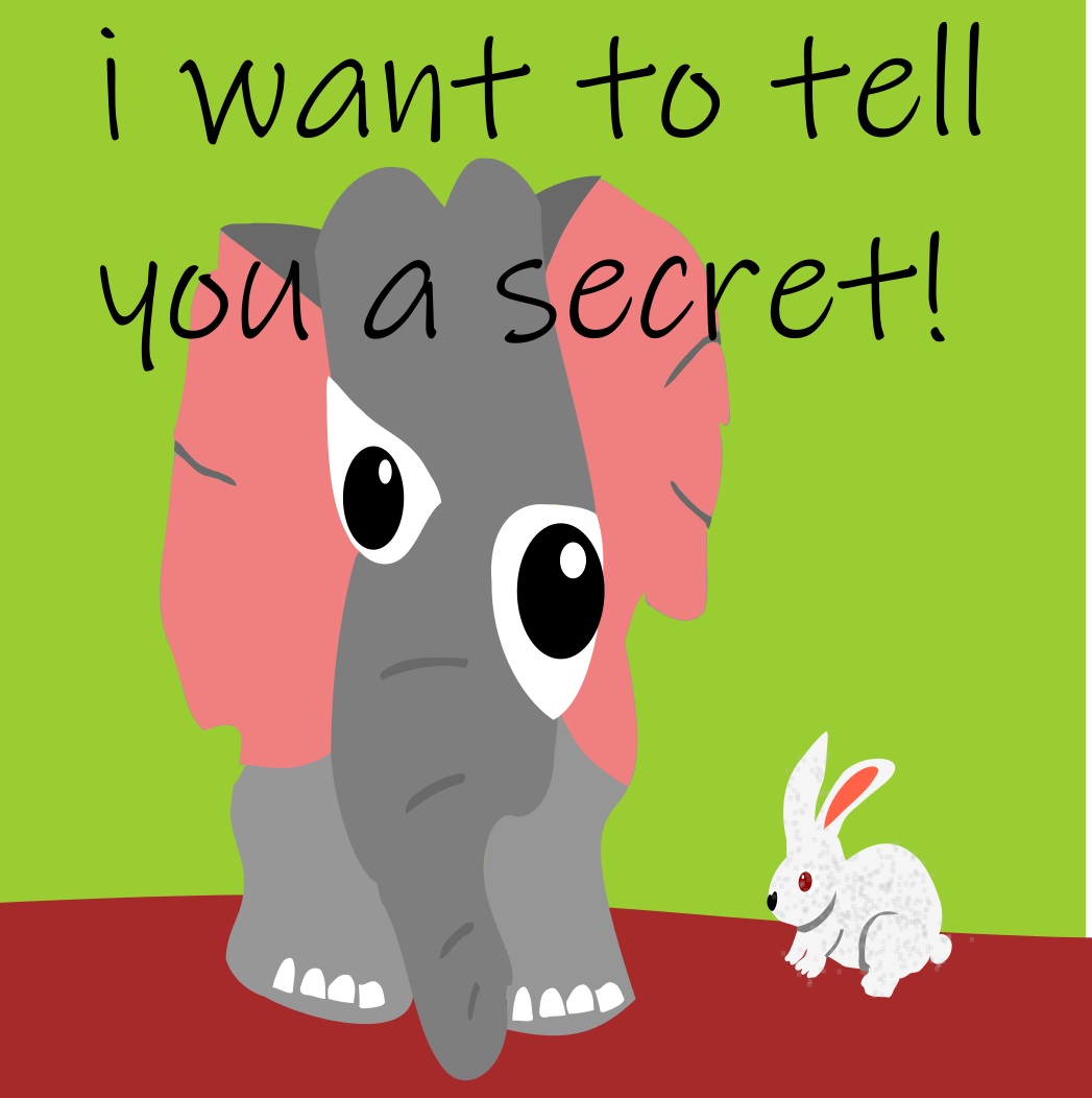 elephant giving ear to rabbit story