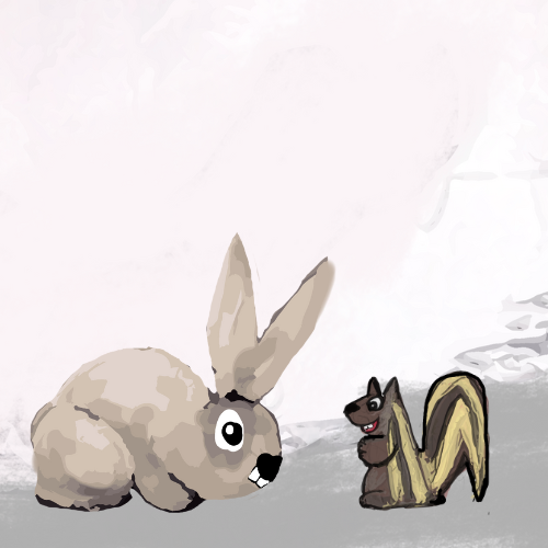 rabbit and the squirrel