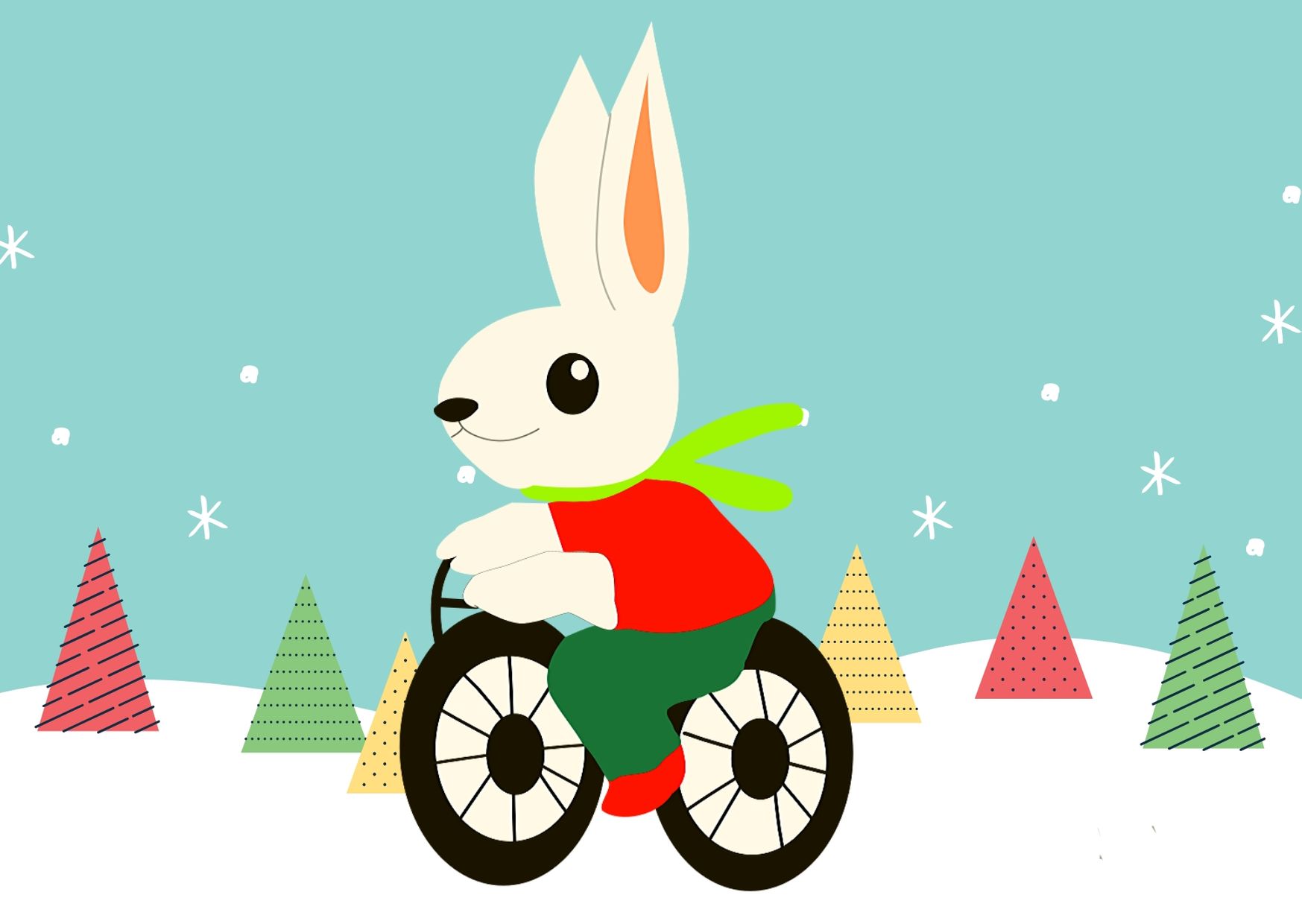 rabbit on a bike