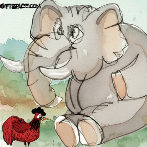 rooster and the elephant