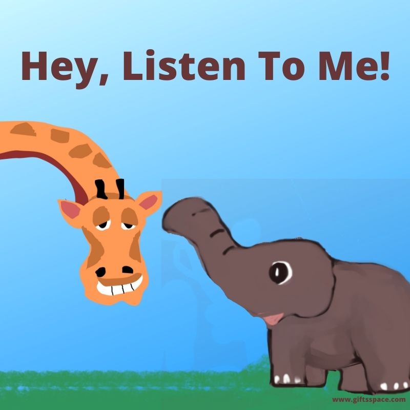 giraffe and the elephant cartoon
