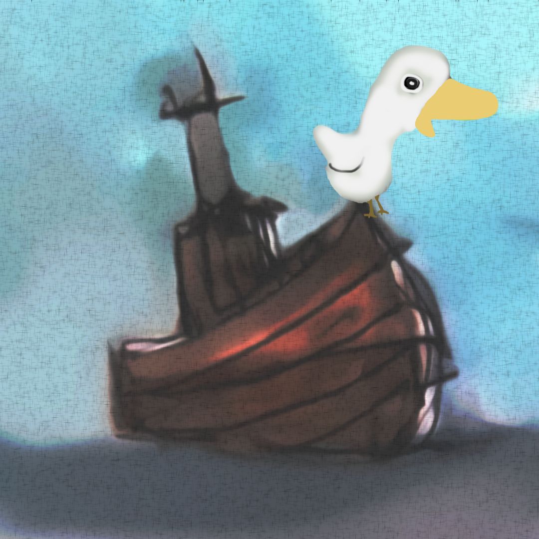 ship on the bird
