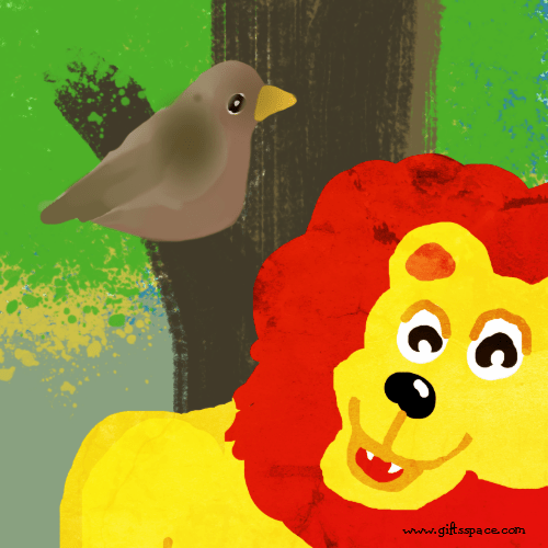 lion and the bird