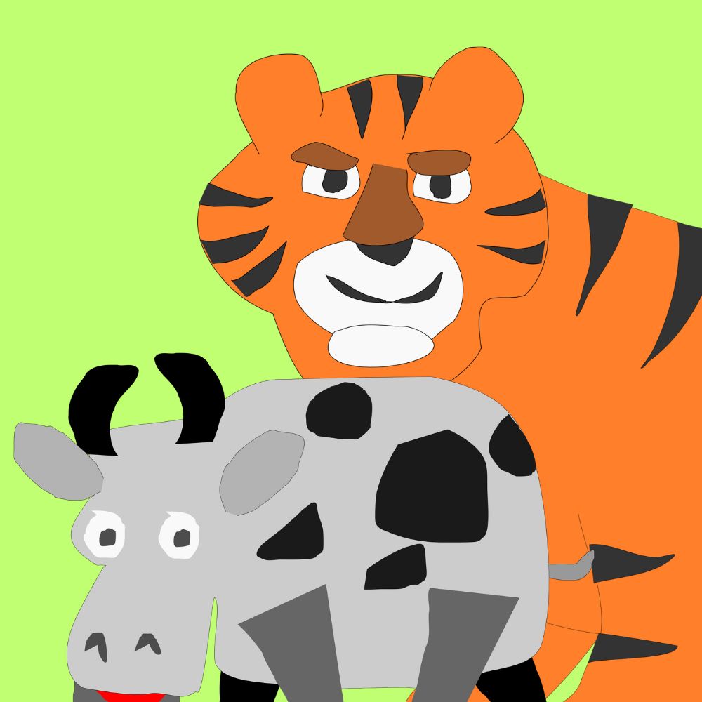 tiger and the cow