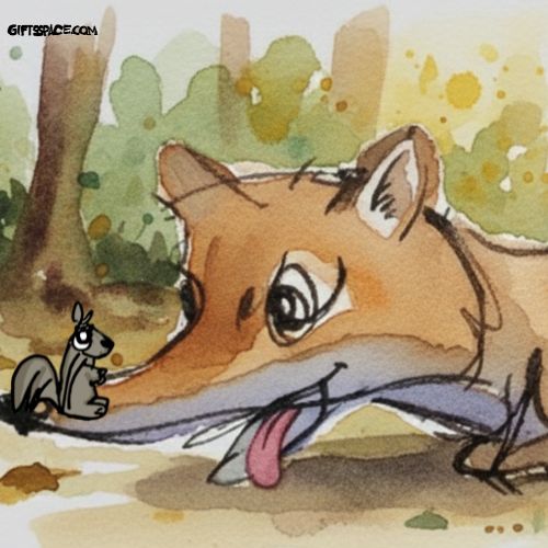 squirrel and the fox face to face