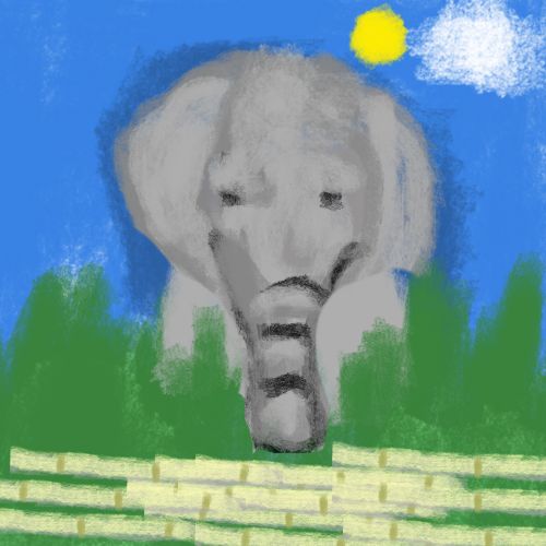 elephant and the sugarcane