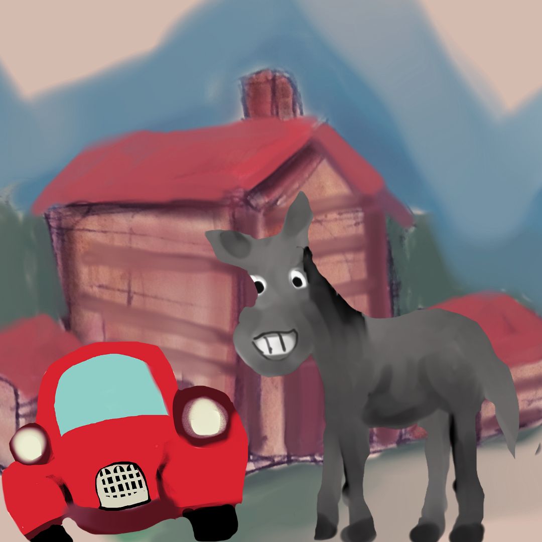 horse and the car
