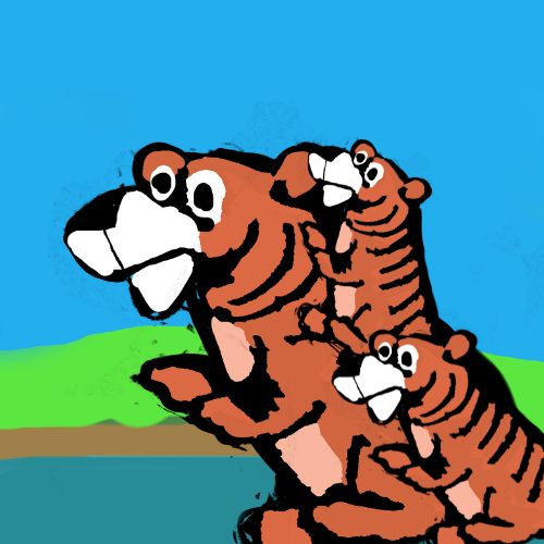 tigress and her cubs