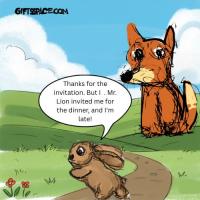 Fox Invitation And The Smart Bunny