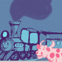 Train And The Cow
