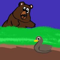 bear and the duck cartoon