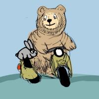 Bear On The Scooter