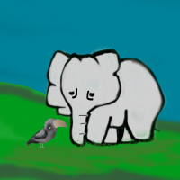 elephant and the crow