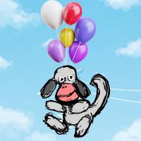 Dog's Balloon Flight