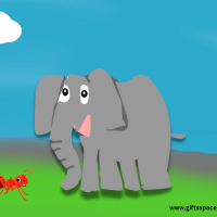 elephant and the red ant