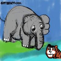 Elephant And The Tiger In The River