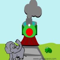 train and the elephant