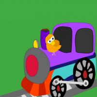 Bird Driving A Funny Little Train