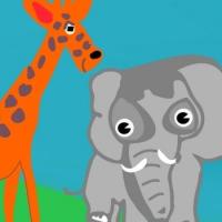 Giraffe And The Elephant Visit