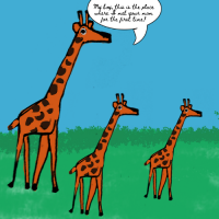Giraffes Family Picnic