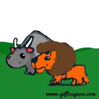 buffalo and the lion