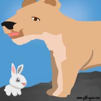 lioness and the rabbit talking cartoon