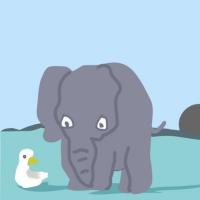 Duck And The Elephant Cartoon