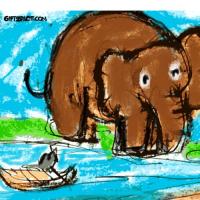 The Elephant And The Rat On A Boat