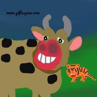 Smart Cow And The Dump Tiger
