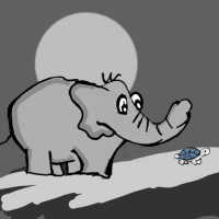 Elephant Rescuing A Turtle