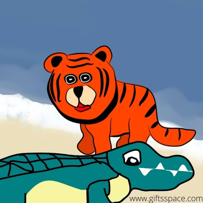 tiger and the crocodile cartoon