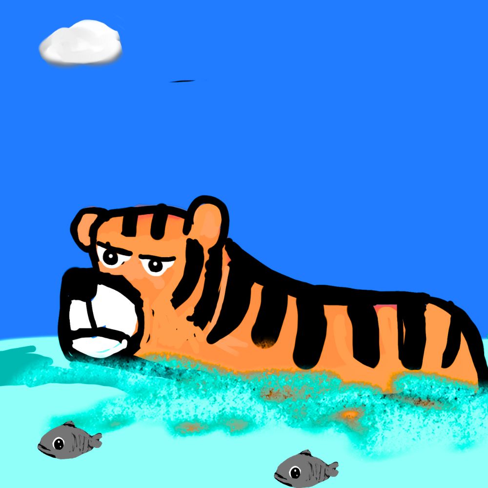 fishing tiger