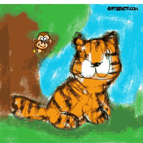 tiger and the monkey cartoon