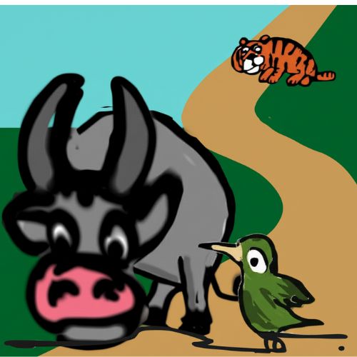 tiger and the cow