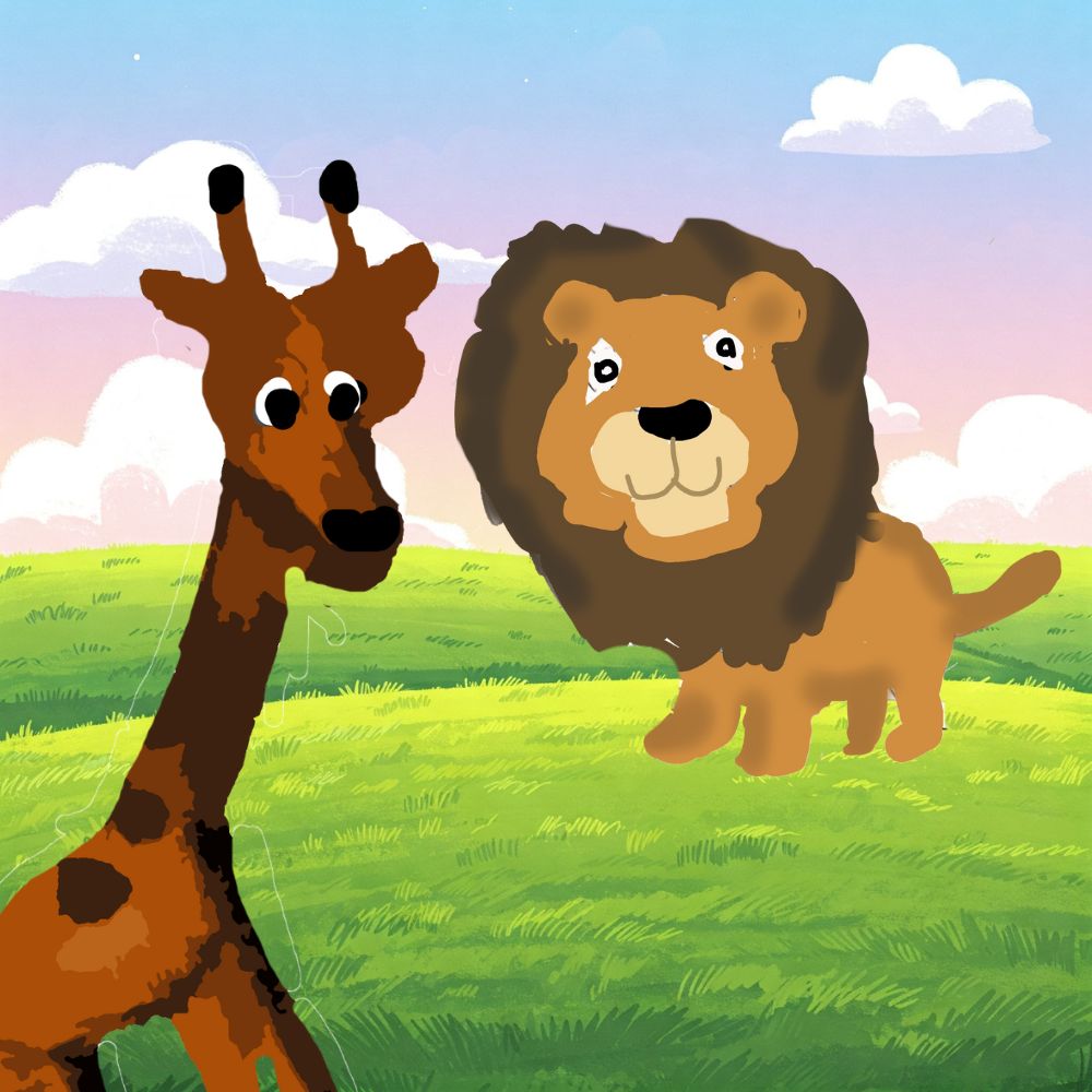 little giraffe and the lion story