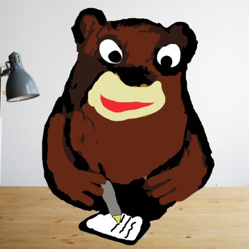 a bear writing a letter