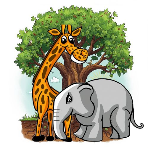 elephant and the giraffe